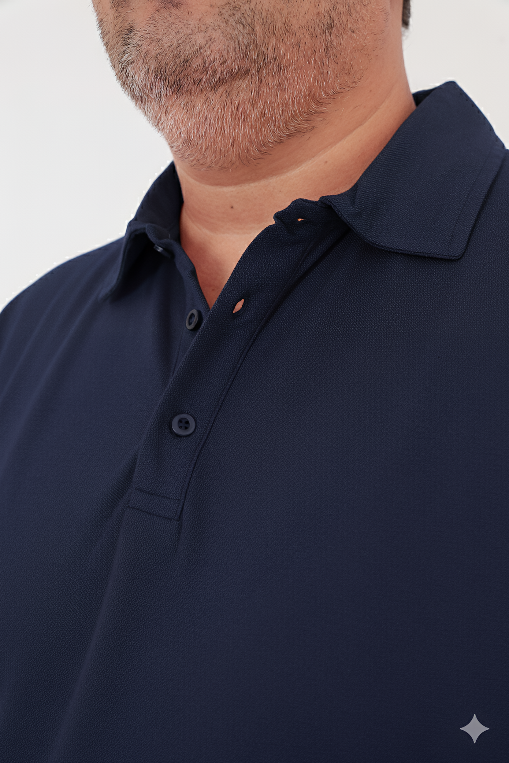 Büyük Beden Unisex POLO YAKA T-Shirt Lacivert